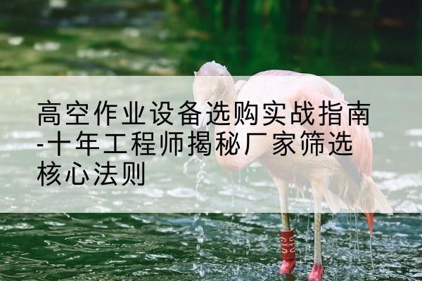 谯城剪叉式升降机厂家-高空作业设备选购实战指南-十年工程师揭秘厂家筛选核心法则
