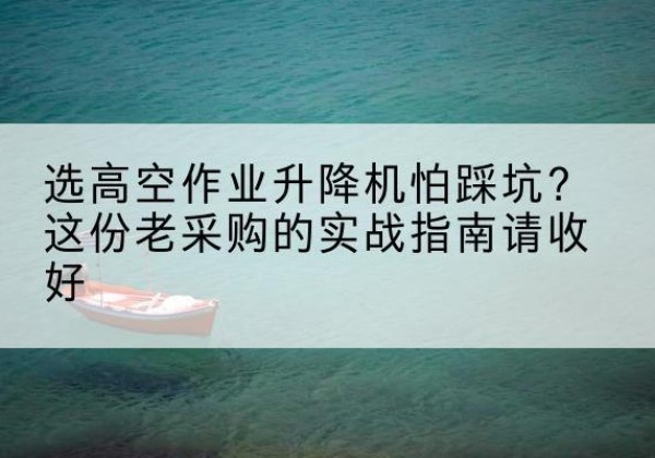 谯城高空作业升降机厂家推荐-选高空作业升降机怕踩坑？这份老采购的实战指南请收好